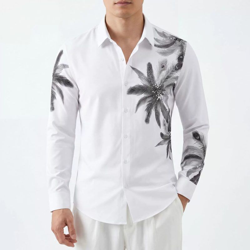 Business men shirt AC-BS-001 polyester wholesale from China
