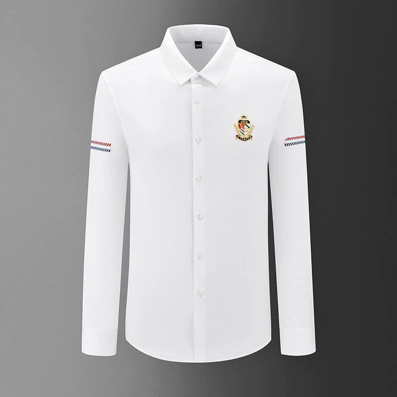 3D Digital Print Badge Slim Long Sleeve Shirt view 4