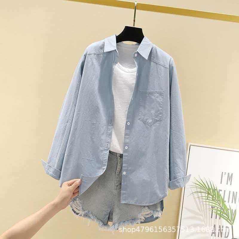 Korean Loose Long Sleeve Shirt view 8