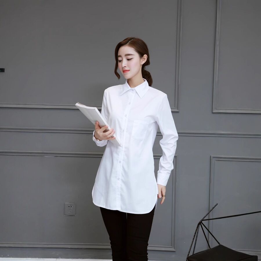 Kemeja Korea Longgar Lengan Panjang view 2