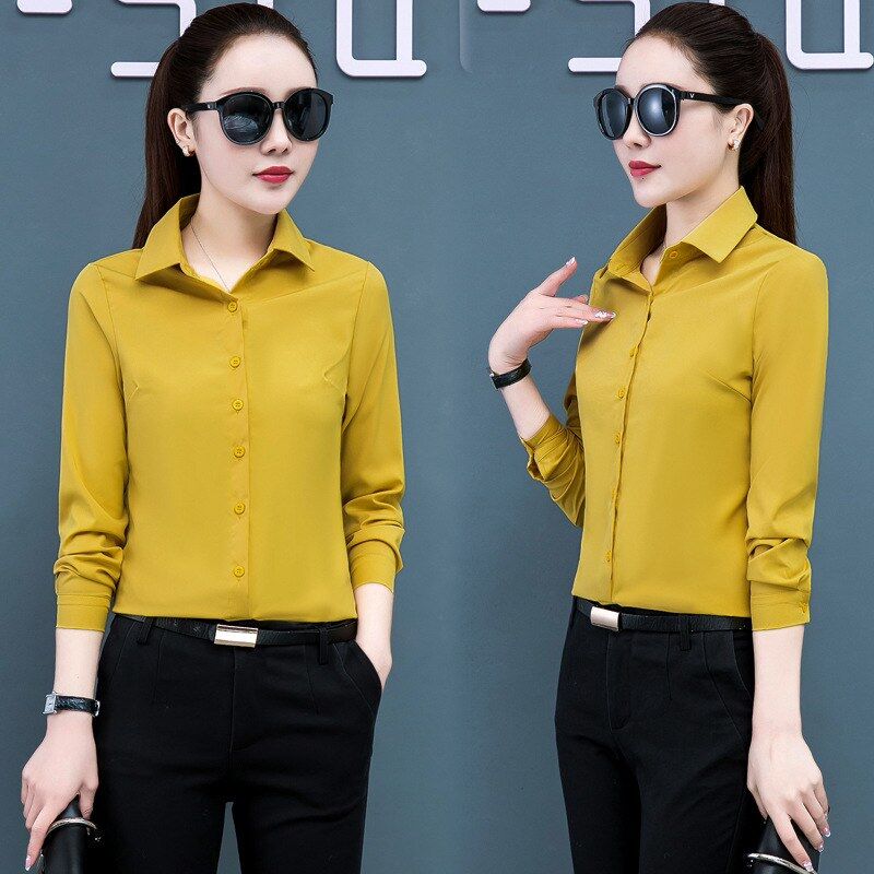 Camisa Coreana Slim Vermelha Manga Longa view 5