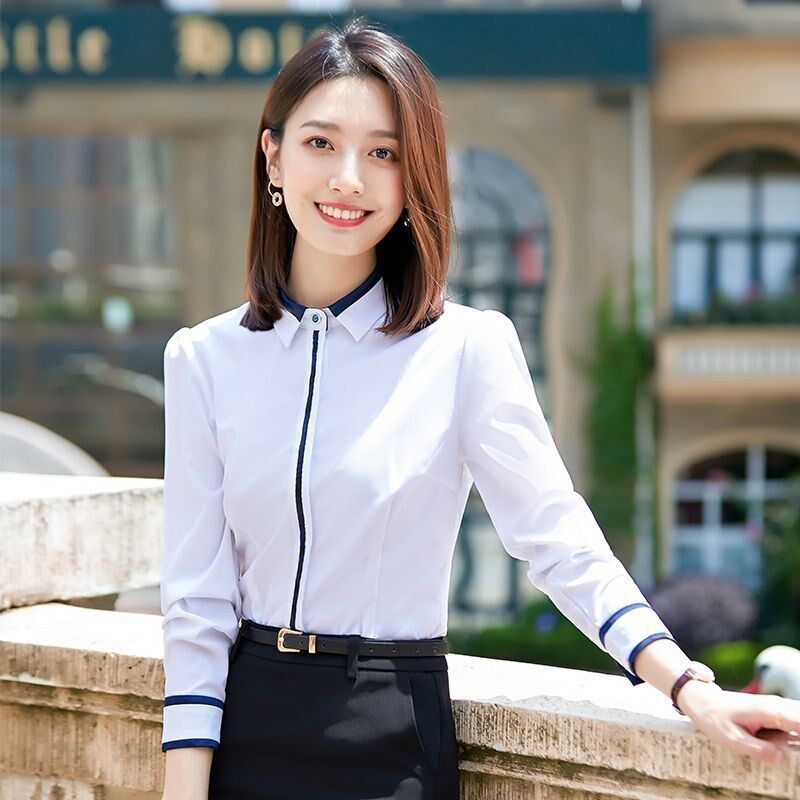 Camisa de Oficina Blanca Slim de Manga Larga view 4