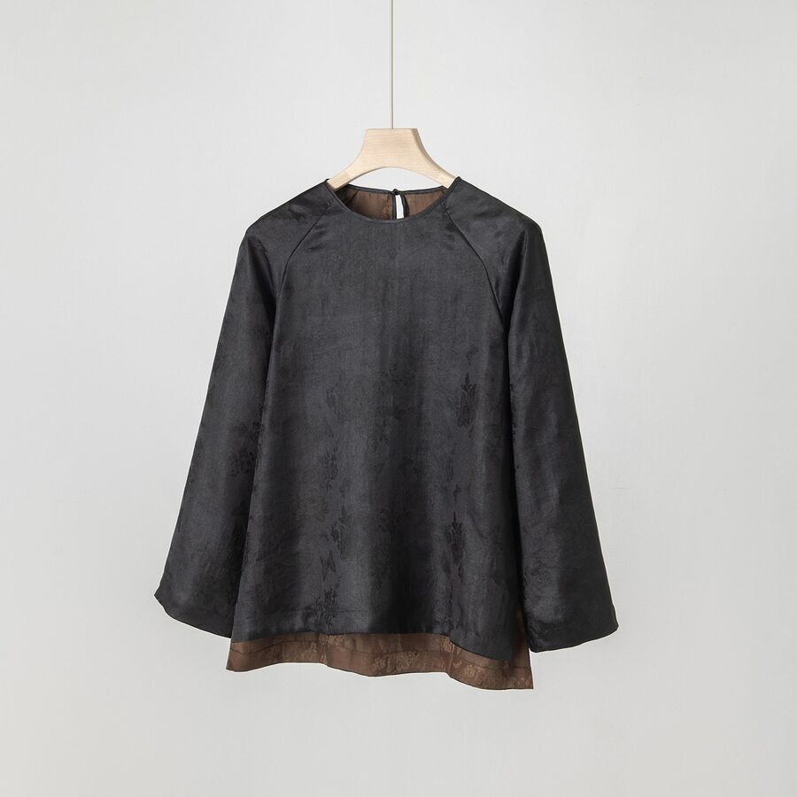 Atasan Sutra Jacquard Lengan Panjang view 6