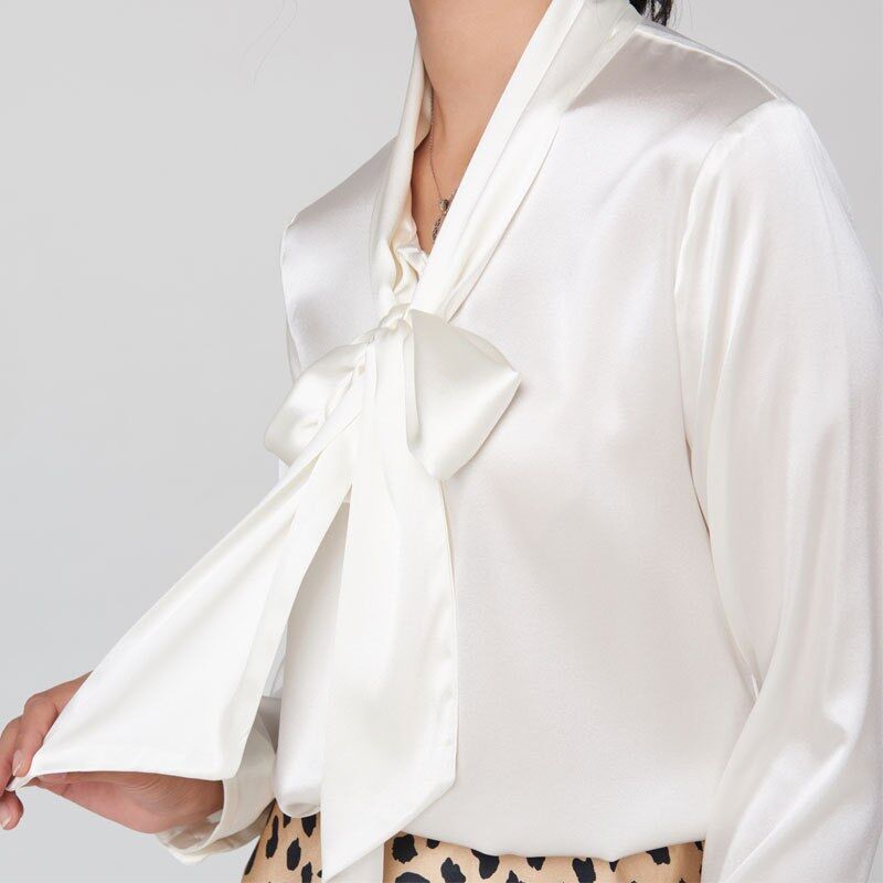 Camisa de Seda Lisa Manga Longa view 3