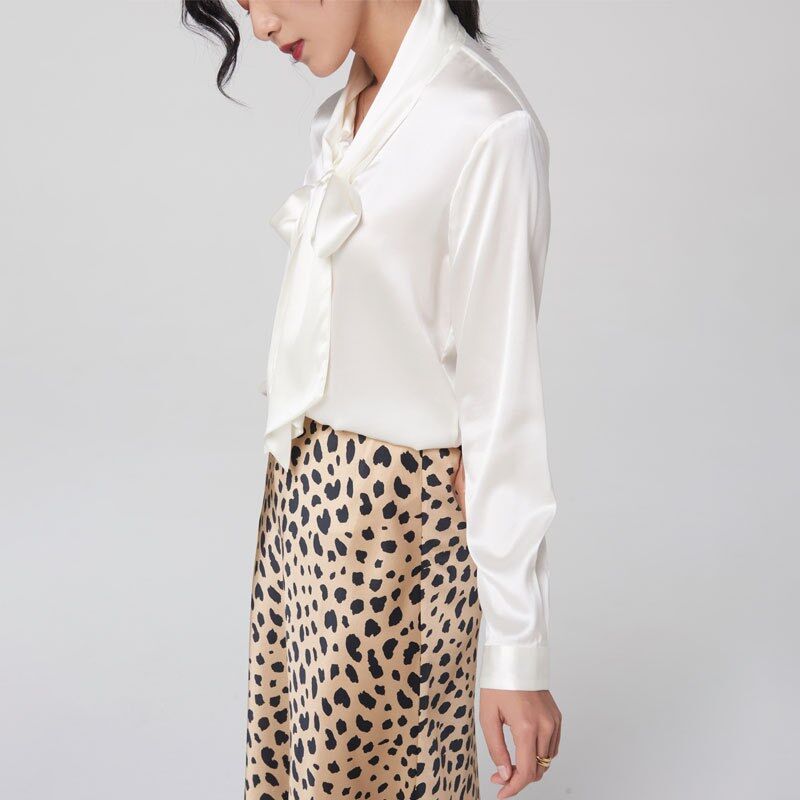 Camisa de Seda Lisa Manga Longa view 4