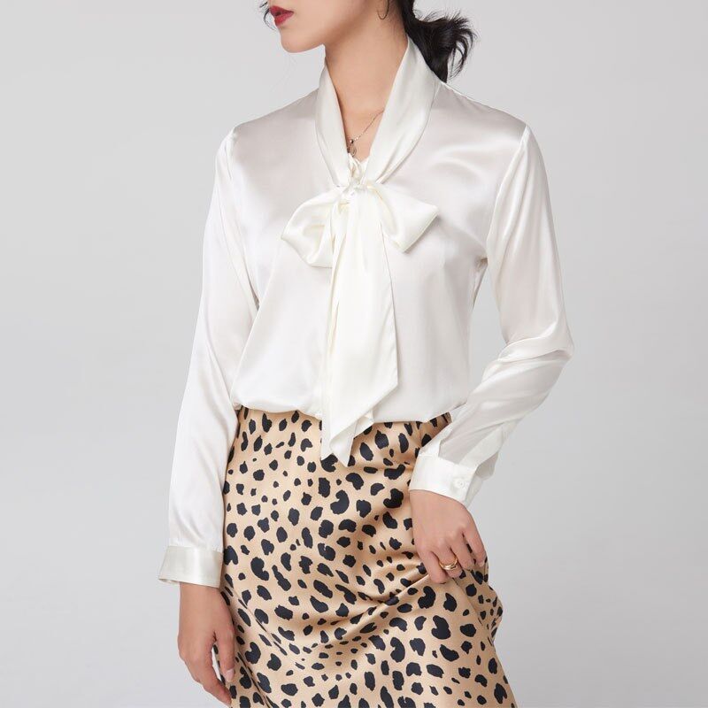 Camisa de Seda Lisa Manga Longa view 6