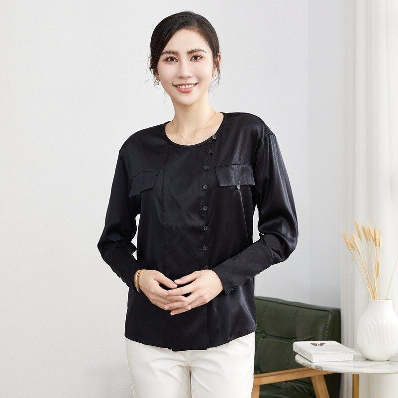 Silk Long Sleeve Chinese Style Shirt