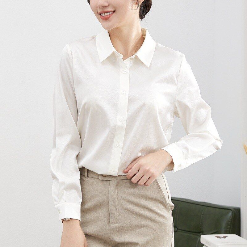 Silk Long Sleeve White Shirt
