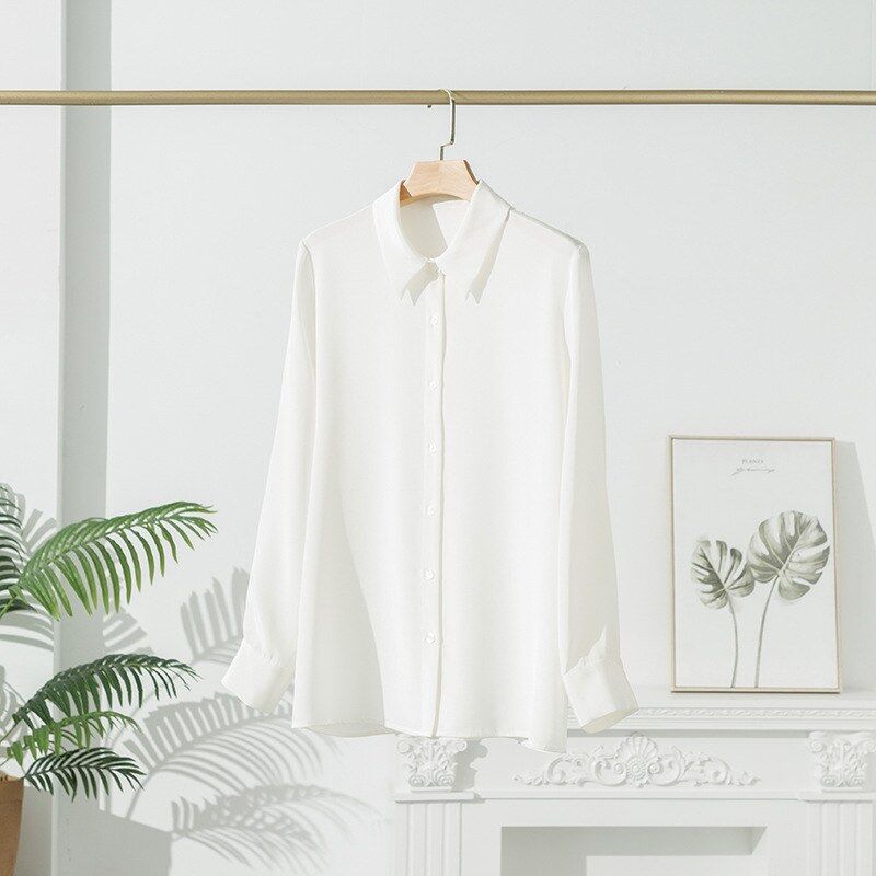 Chaqueta Camisera Midi de Seda con Manga Larga view 6