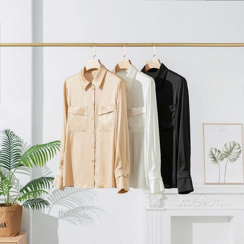 Silk long sleeve office shirt