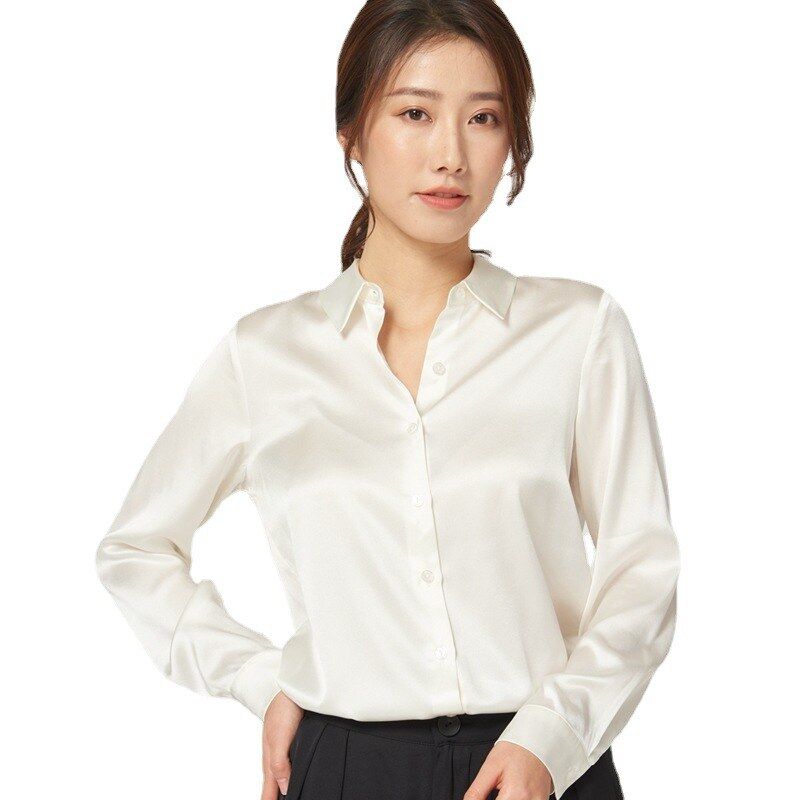 Silk Long Sleeve Square Neck Shirt view 5