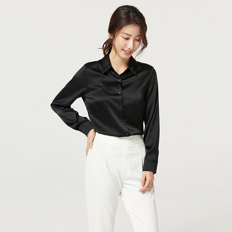 Silk Long Sleeve Square Neck Shirt view 7
