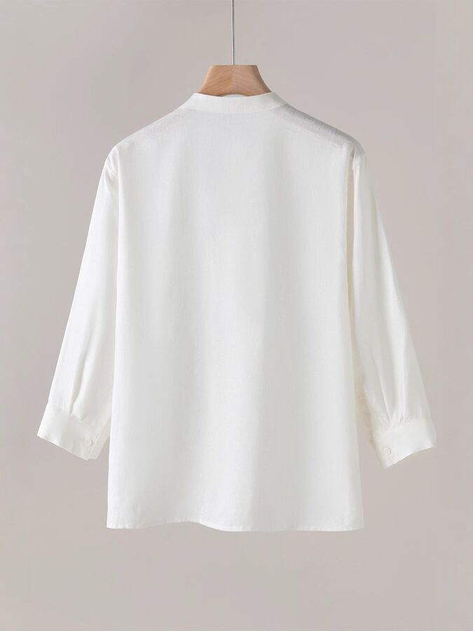 Chemise en lin sept manches bureau view 2