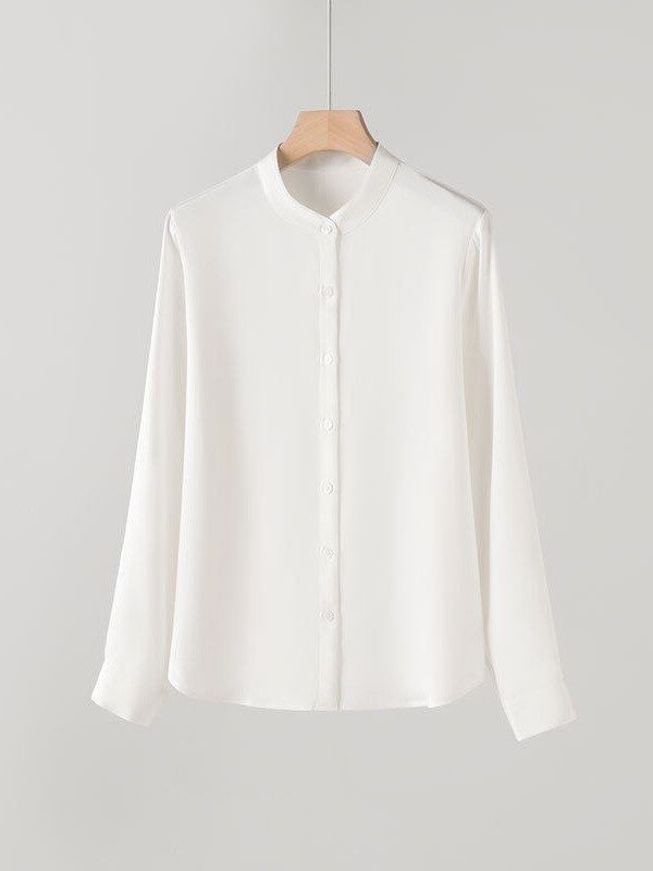 Silk Shirt Long Sleeve Office view 4