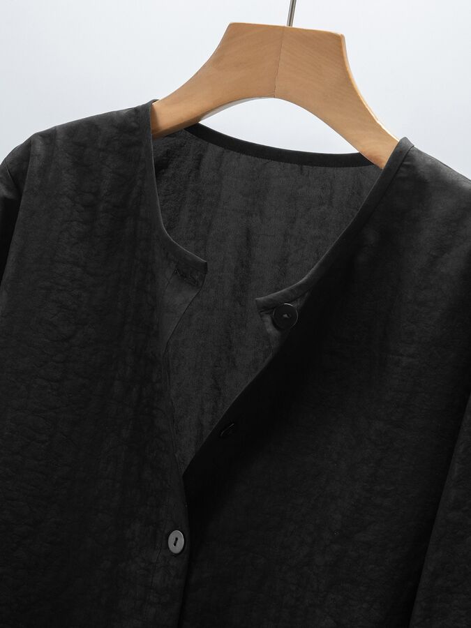 Schwere Seidenbluse mit Langarm view 3