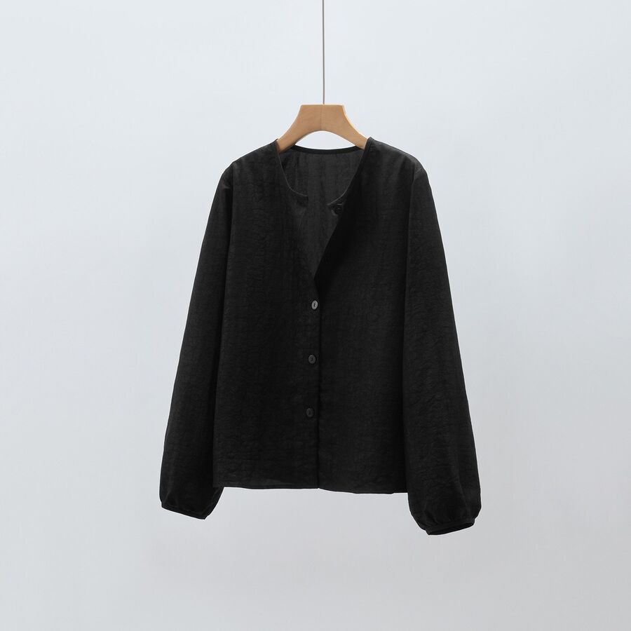 Schwere Seidenbluse mit Langarm view 6