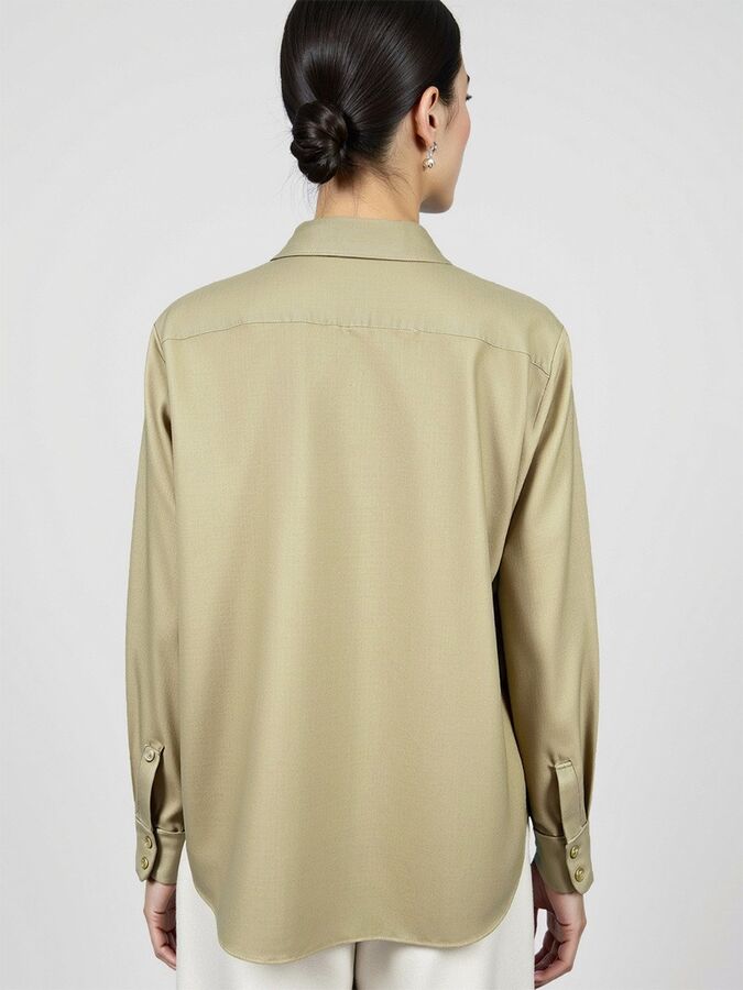 Wool Long Sleeve Shirt view 3