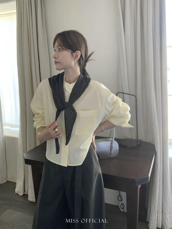 Koreanisches Kurzhemd mit Cape view 3