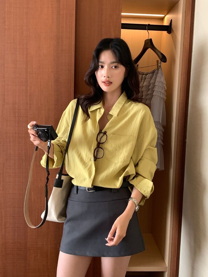 Koreanisches lockeres Langarmhemd view 4