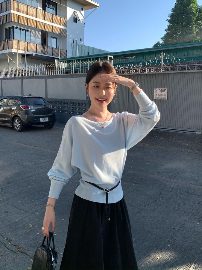 Korean Batwing Sleeve Knit Sweater view 2