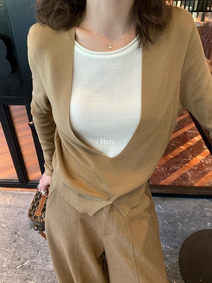Color Block Long Sleeve Knit Top view 4