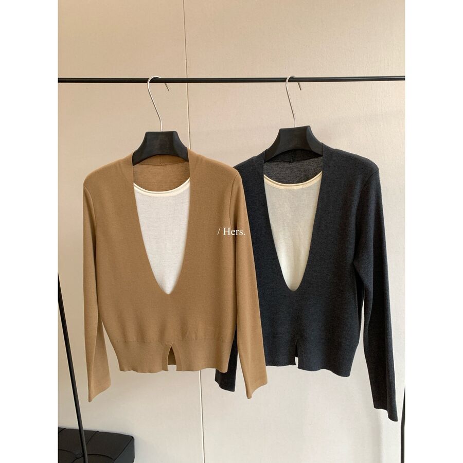 Color Block Long Sleeve Knit Top view 7
