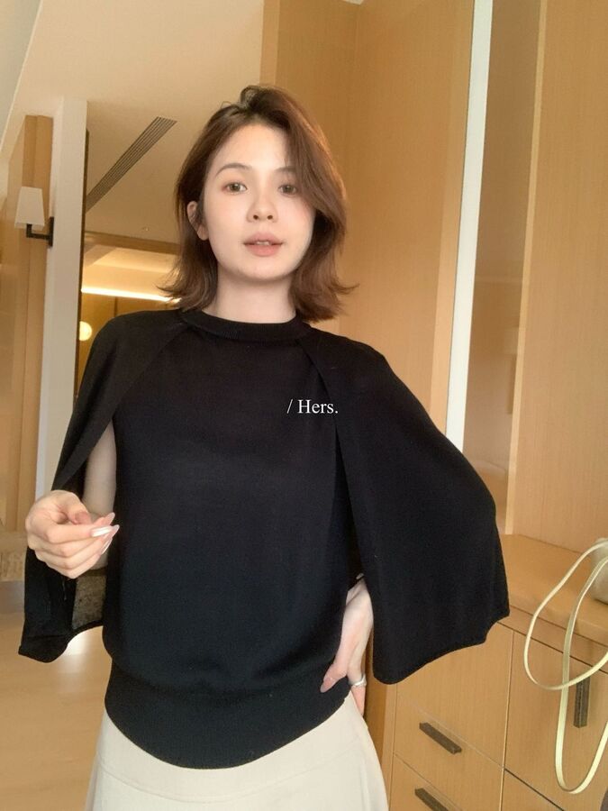French Cape Knit Sweater view 2