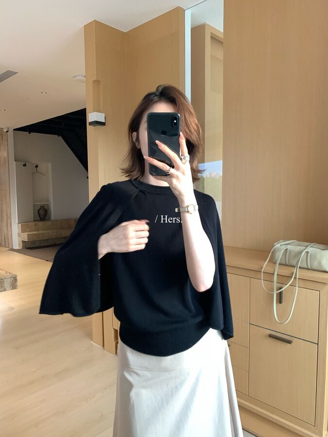 French Cape Knit Sweater view 3