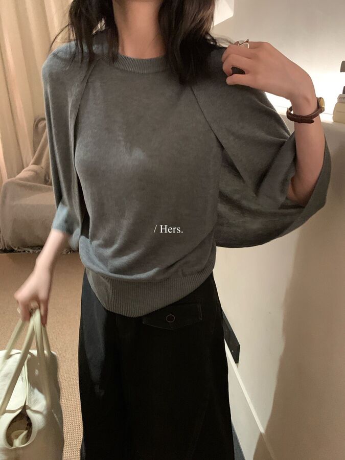 French Cape Knit Sweater view 4