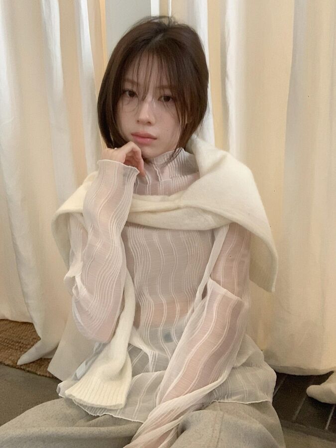 Korean Sheer Mesh Layering Top