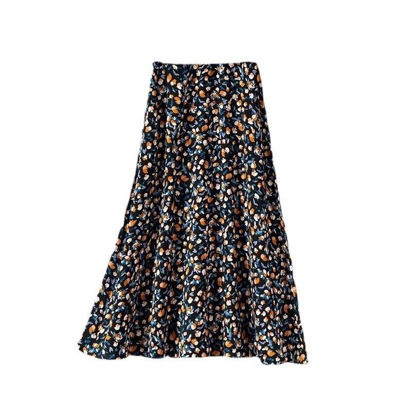 Falda Midi de Seda Estampado Floral view 5