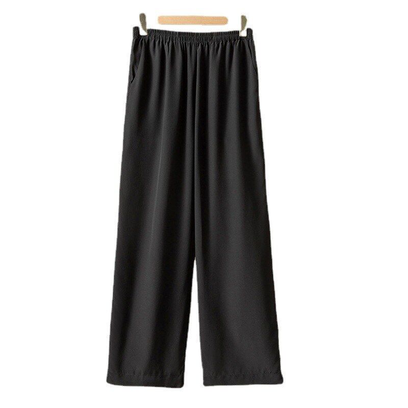 Seiden-Freizeithose mit weitem Bein view 5