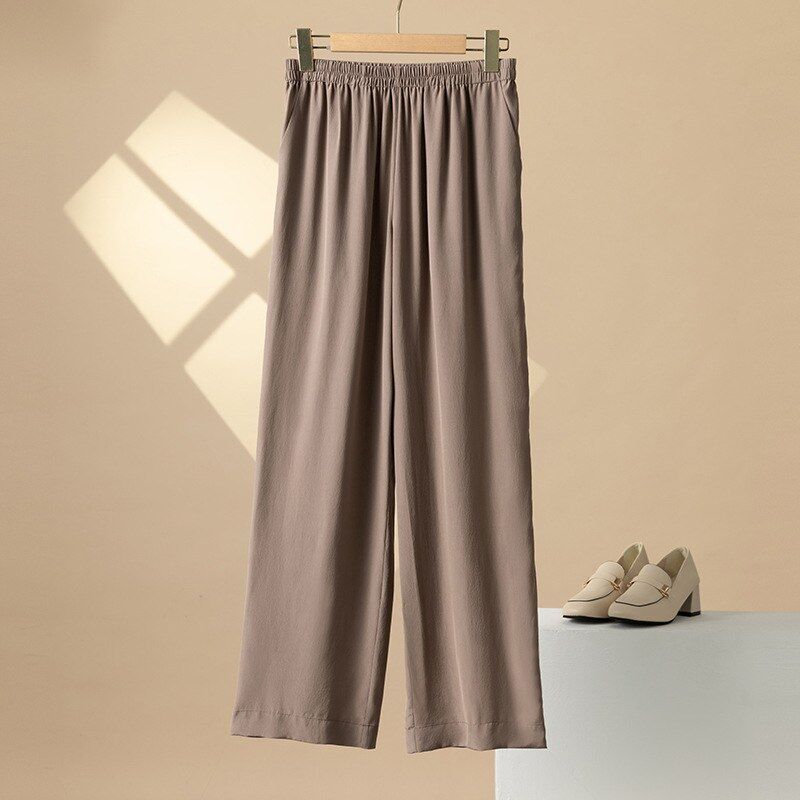 Seiden-Freizeithose mit weitem Bein view 7