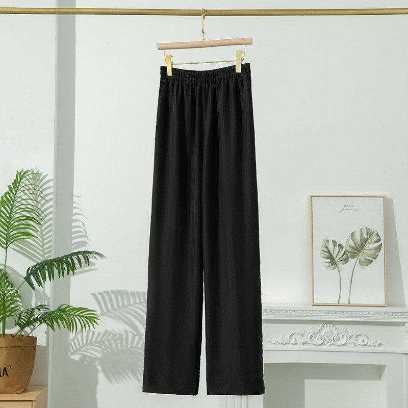 Silk Wide Leg Casual Pants view 7
