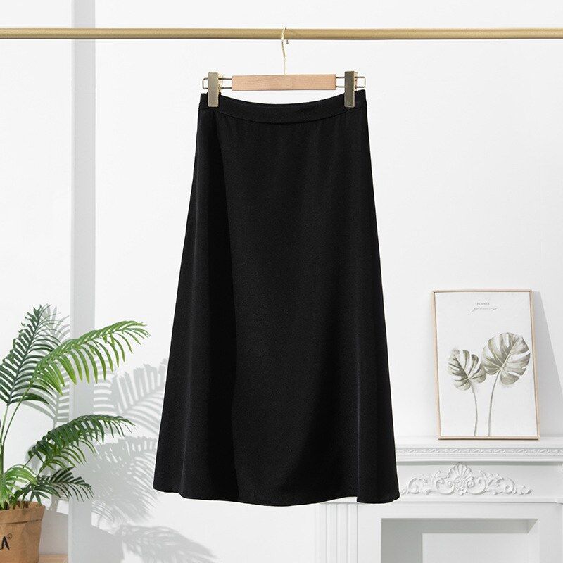 Silk A Line Midi Skirt view 6
