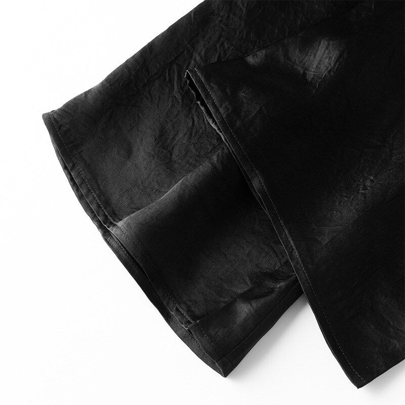 Pantalon Casual en Acétate Jambe Large view 3