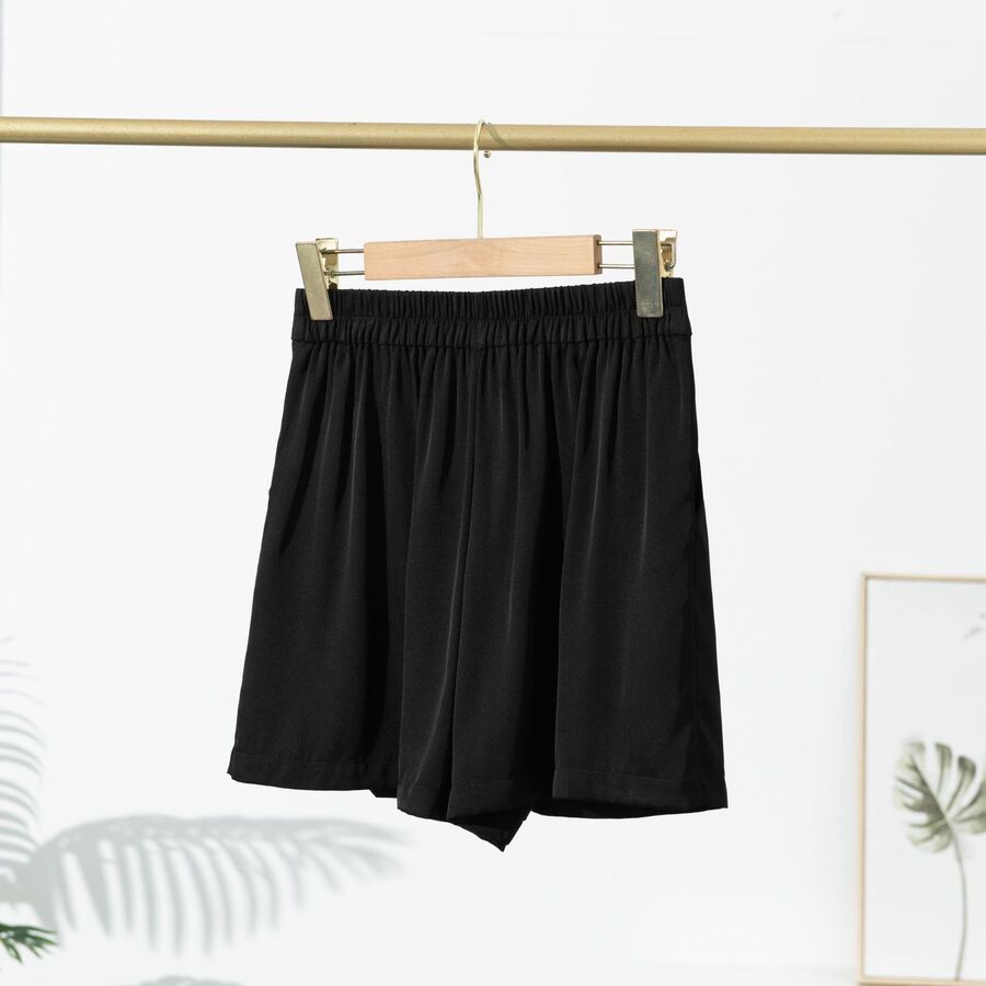 Silk High Waist Casual Shorts view 2
