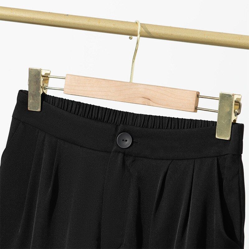 Silk High Waist Casual Shorts view 3