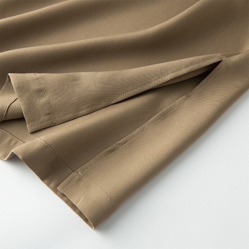 Silk A Line Midi Skirt view 2