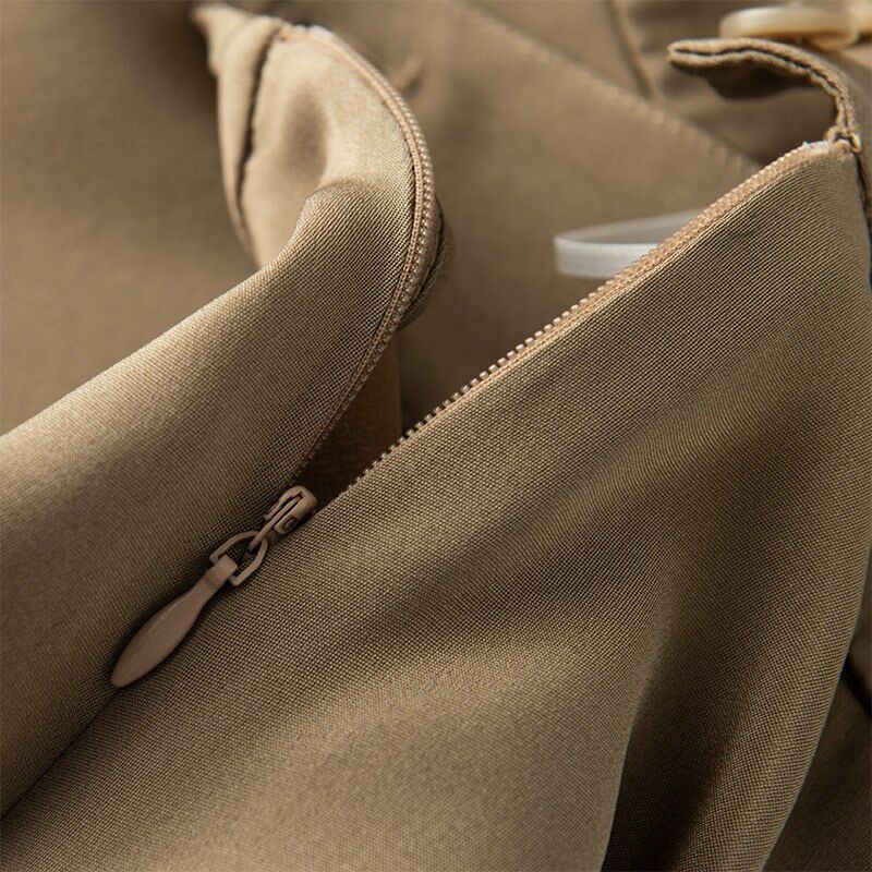 Silk A Line Midi Skirt view 3