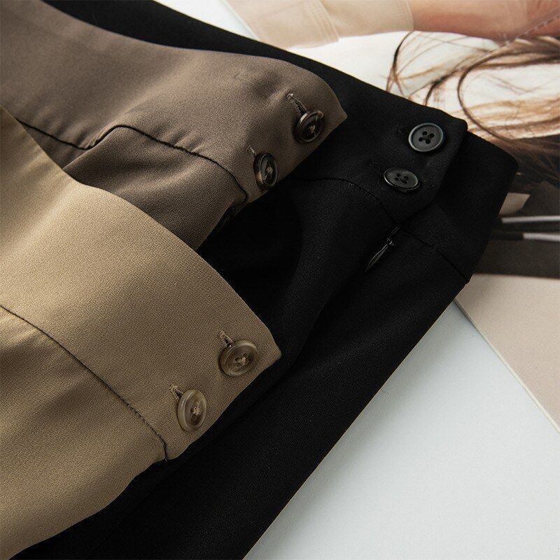Silk A Line Midi Skirt view 4