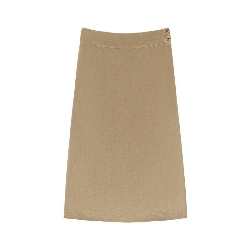 Silk A Line Midi Skirt view 5
