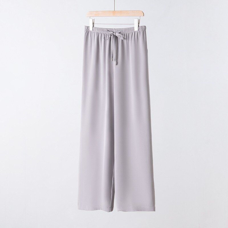 Pantalones de Seda Pierna Ancha con Cordón view 6
