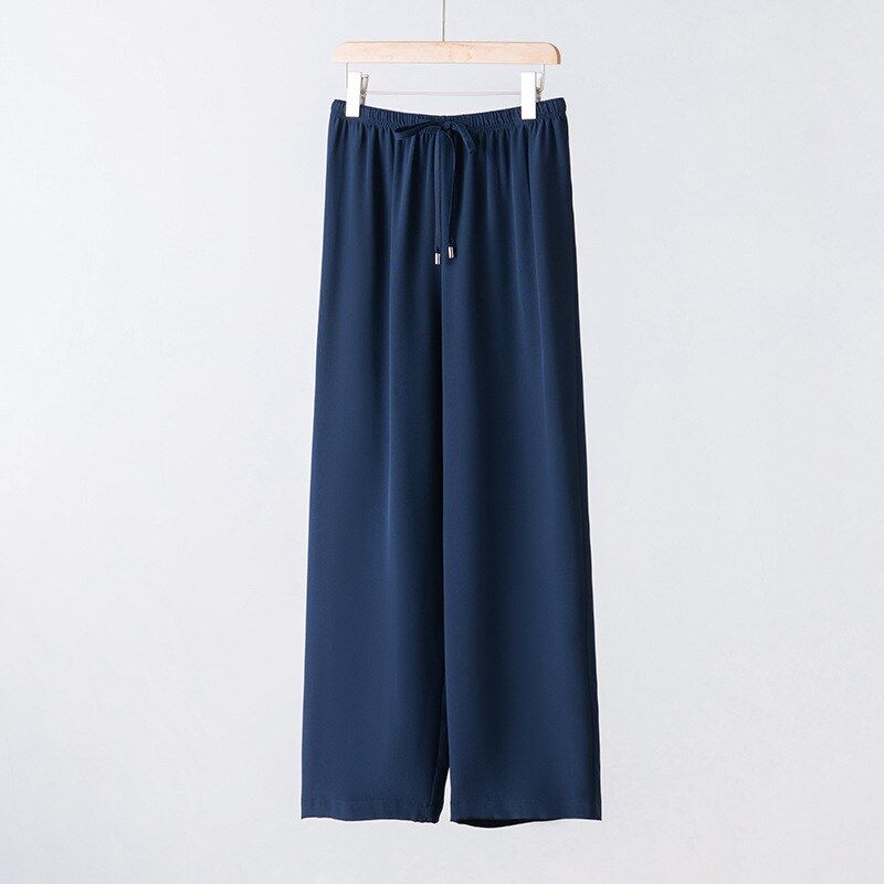 Pantalones de Seda Pierna Ancha con Cordón view 7