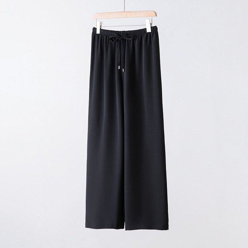 Pantalones de Seda Pierna Ancha con Cordón view 8