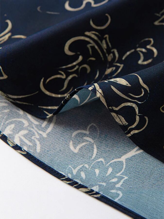 Rok Sutra Bunga A-Line Pinggang Tinggi view 5