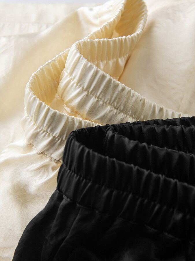Satin Shorts High Waist Casual view 3