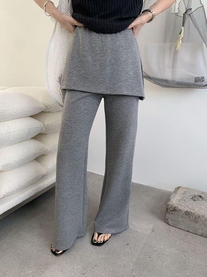 Korean cape flared casual pants