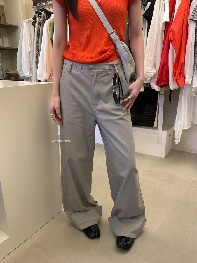 American high waist wide leg pants