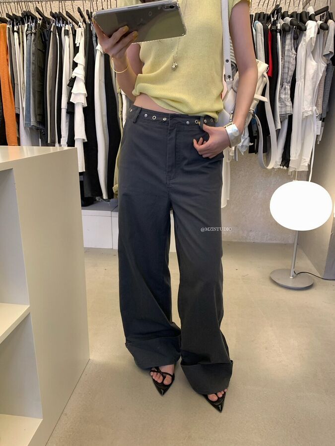 American High Waist Wide Leg Pants view 2